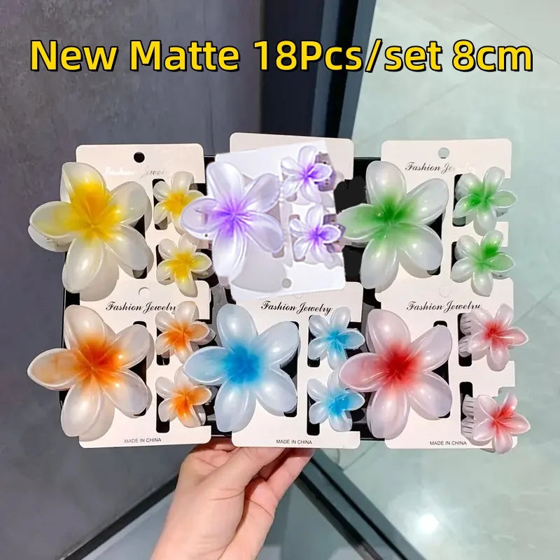 Lustraus Garden Set ā 18pc Candy Color Flower Hair Clips
