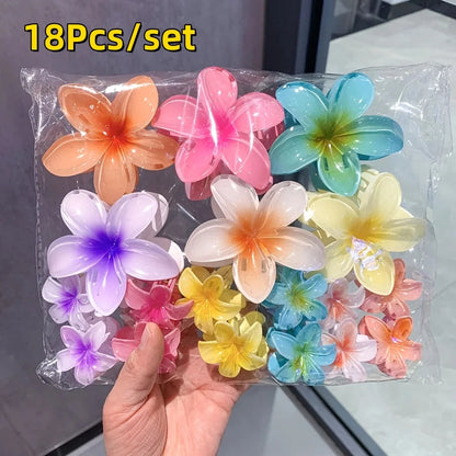 Lustraus Garden Set – 18pc Candy Color Flower Hair Clips