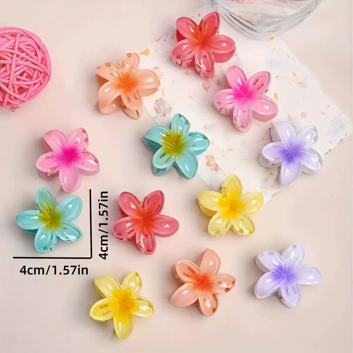 Lustraus Bloom Claws – 6pc Pastel Flower Hair Clips