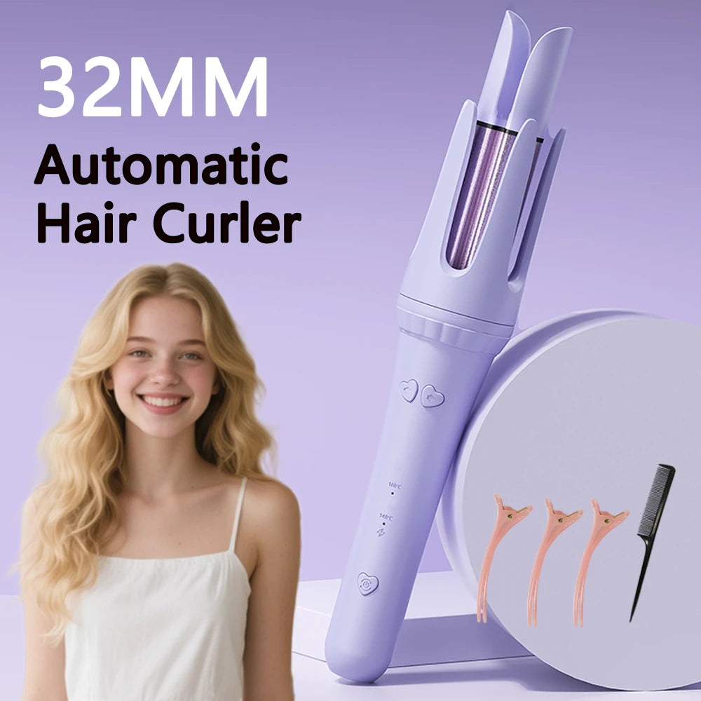 Lustraus 32mm Automatic Curling Iron – Effortless Waves in Seconds