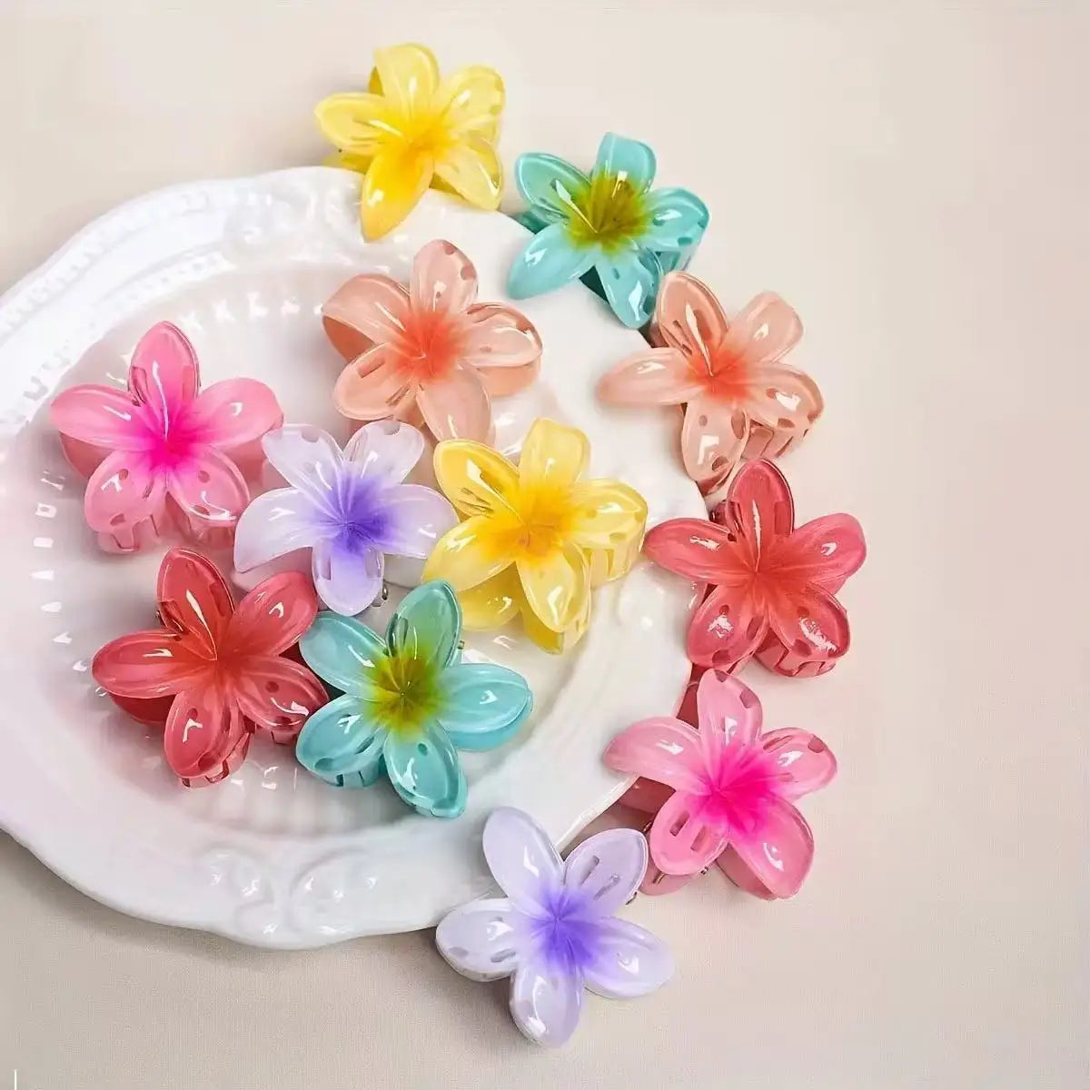 Lustraus Bloom Claws – 6pc Pastel Flower Hair Clips