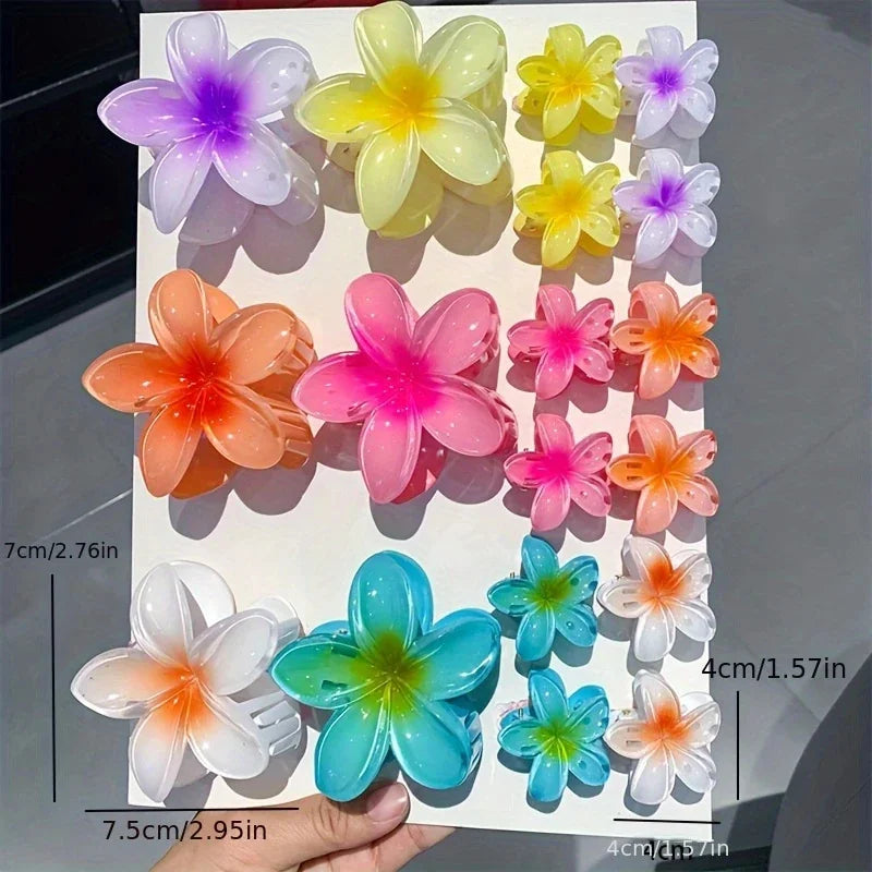 Lustraus Garden Set – 18pc Candy Color Flower Hair Clips