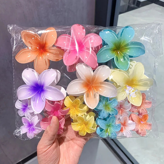 Lustraus Garden Set – 18pc Candy Color Flower Hair Clips