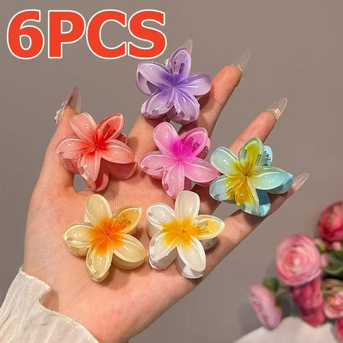 Lustraus Bloom Claws – 6pc Pastel Flower Hair Clips